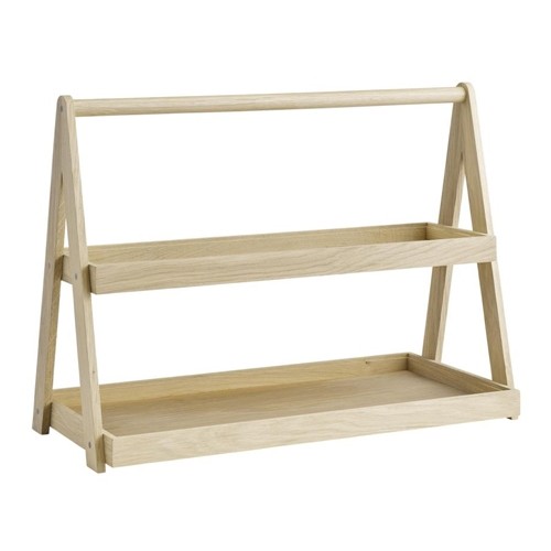 SETAGERE 2-LAYER DIM. 55.5X26.5CM. HG T. 44.5CM. OAK WOOD VALO