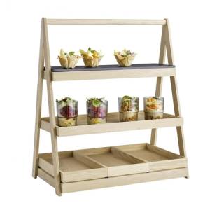 3-Tier Etagere Dimensions 55.5 x 32.5 cm. <span translate="no">HG</span> 64 cm. Oak Valo