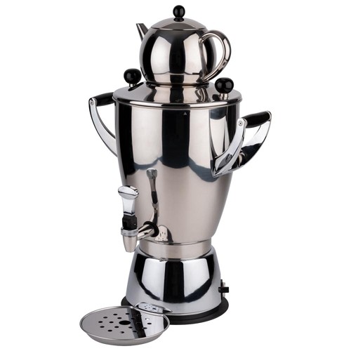 SAMOVAR WITH DRIP TRAY CONTENT. 6LTR. STAINLESS STEEL
