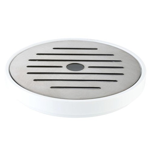 PLATEAU D'ÉGOUTTEMENT POUR DISTRIBUTEUR DE BOISSONS DIAM. 9,5 cm. MÉLAMINE BLANCHE