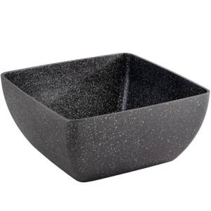 BUFFET PLATE SIZE. 25X25CM. HG T. 12CM. GRAY ALUMINUM FROSTFIRE