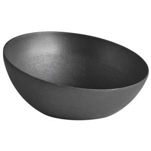 BUFFET PLATE DIAM. 32.5CM. HG T. 14CM. BLACK ALUMINUM FROSTFIRE