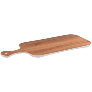 Serveerschaal met handvat afm. 50x20cm. bruin melamine Crazy wood