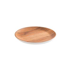 Serveerschaal plat diam. 15cm. bruin melamine Crazy wood