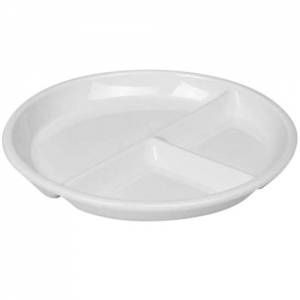 PLATTE 3-TEILIG DURCHM. 23CM. FLACHE BODENFARBE WEISS