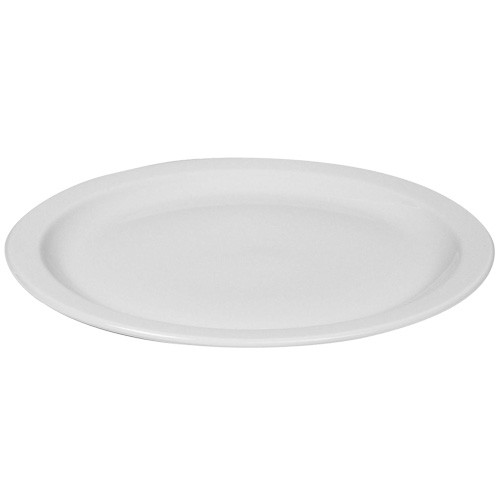 Bord diam. 25,5cm. met vlakke bodem kleur wit Nova