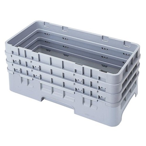 Vaatwaskorf half Universeel m/3-opzetrand afm. 50x25cm. kleur grijs Cambro Camrack