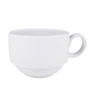 Café latte kop Stapelbaar inh. 29,5cl. Opera kleur wit Nova