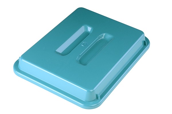 Deksel tbv bord rechthoeking afm. 25x20x3,3cm. kleur groen Hotplast,  temperatuur +180 °c.