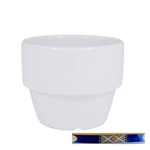 Koffiekop europa z/oor inh. 18cl. kleur wit m/decor Egypto Blue Nova