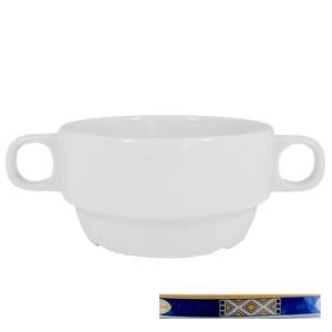 Soepkop europa 2-oren inh. 25cl. kleur wit m/decor Egypto Blue Nova