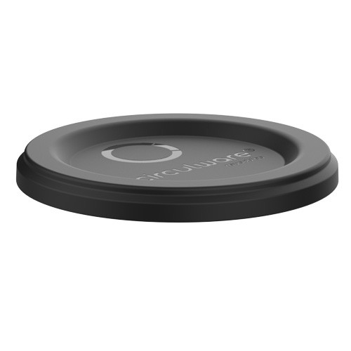 COUVERCLE V/TASSE CIRCULCUP PLAT DIAM. 80MM. BOITE POLYPROPYLENE NOIR DE 234 PIÈCES