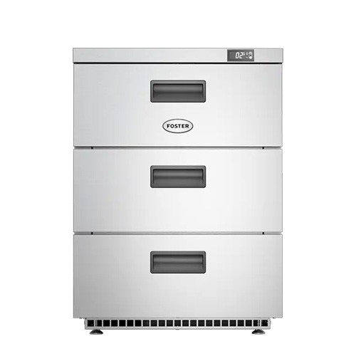 Onderbouw koelkast 3 lades hr1503d afm. 605x640x830mm. 230v Foster