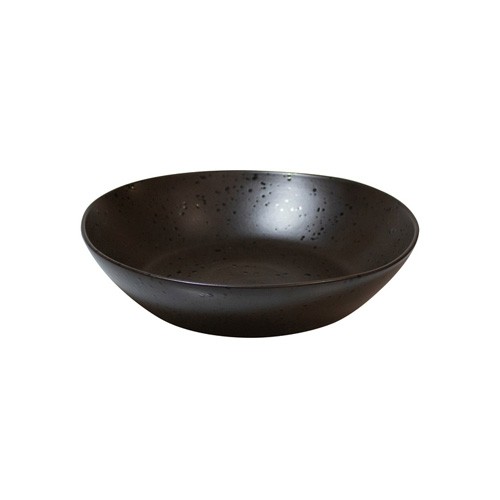 PLAQUE PROFONDE DIAM. 22CM. NOIR MACHET Q AUTHENTIQUE