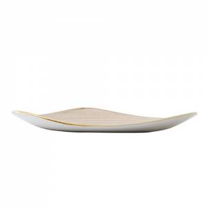 Bord driehoekig kleur Nutmeg Cream afm. 19,2cm. Churchill Stonecast