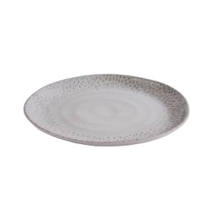 Schaal plat diam. 21cm. hgt. 2cm. wit/grijs melamine Footmark