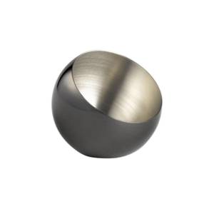 PLAT/BOL DIAM. 8CM. HG T. 7CM. SPHÈRE EN ACIER INOXYDABLE NOIR ENSEMBLE DE 3 PIÈCES