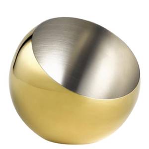 BOWL/DISH DIAM. 24CM. HG T. 21CM. GOLD STAINLESS STEEL SPHERE