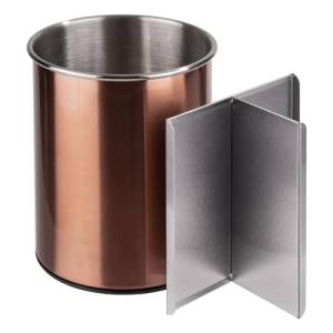 CUTLERY CUP SWIVEL DIAM. 13CM. HG T. 16,5CM. COPPER STAINLESS STEEL