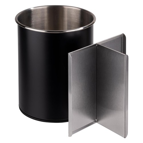 CUTLERY CUP SWIVEL DIAM. 13CM. HG T. 16,5CM. BLACK STAINLESS STEEL