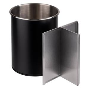 CUTLERY CUP SWIVEL DIAM. 13CM. HG T. 16,5CM. BLACK STAINLESS STEEL