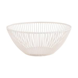 WIRE BASKET DIAM. 20CM. HG T. 8CM. WHITE METAL SVART