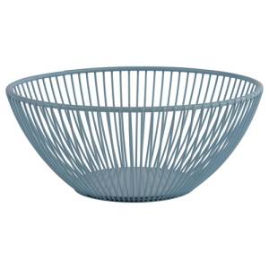 PANIER EN FIL DIAM. 20CM. HG T. 8CM. SVART EN MÉTAL BLEU