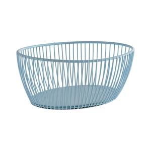 TAILLE DU PANIER EN FIL 20X15CM. HG T. 8CM. SVART EN MÉTAL BLEU