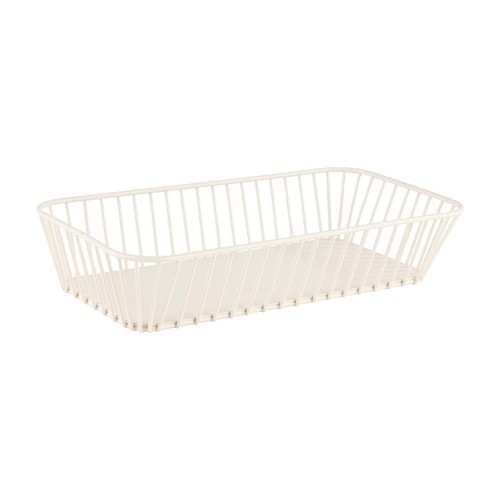 Draadmand afm. 1/3gn. hgt. 7,5cm. wit metaal Urban