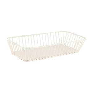 Draadmand afm. 1/3gn. hgt. 7,5cm. wit metaal Urban