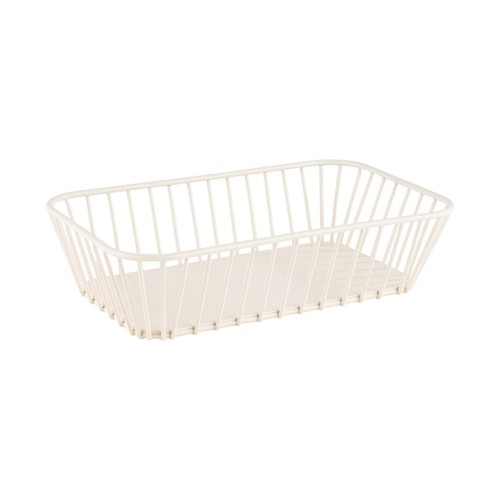 WIRE BASKET SIZE 1/4GN. HG T. 7.5CM. WHITE METAL URBAN