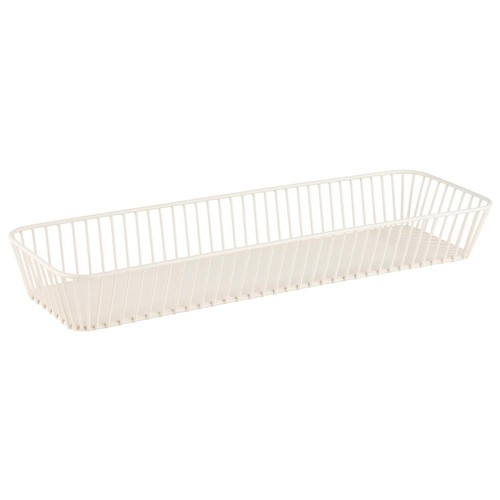 TAILLE DU PANIER EN FIL 2/4GN. HG T. 7,5CM. URBAIN EN MÉTAL BLANC