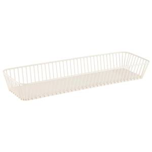 TAILLE DU PANIER EN FIL 2/4GN. HG T. 7,5CM. URBAIN EN MÉTAL BLANC