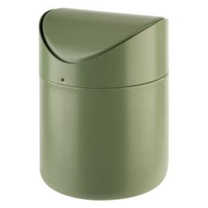 POUBELLE DIAM. 12CM. HG T. 17CM. ACIER INOXYDABLE VERT