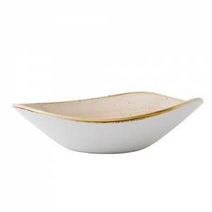 Schaal driehoekig kleur Nutmeg Cream afm. 23,5cm. Churchill Stonecast