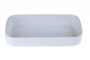 GASTRONORM-FORM 1/3 GN MIT FLACHEM BODEN, HÖHE 5,5 CM. FARBE WEISS NOVA