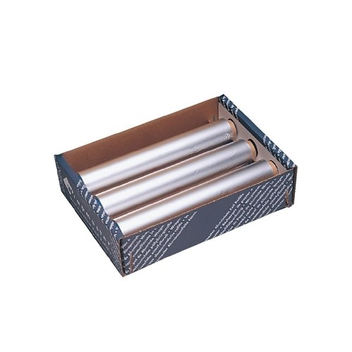 FEUILLE D'ALUMINIUM LARGEUR 30CM. 3 ROULEAUX À 90MTR. MAÎTRE D'ENVELOPPEMENT