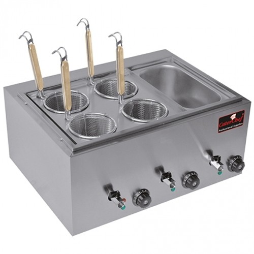 CUISEUR À PÂTES 3X 1/3GN. INH. 13,2 litres. CATERCHEF EN ACIER INOXYDABLE ARGENT 230V/3000W
