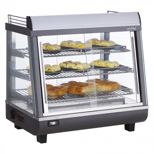 HEATING DISPLAY CASE SIZE 48.4X67.5CM. HG T. 66.3CM. 230V/1000W SILVER STAINLESS STEEL CATERCHEF