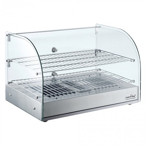 HEATING DISPLAY CASE SIZE 37.6X55.4CM. HG T. 37.6CM. 230V/800W SILVER STAINLESS STEEL CATERCHEF