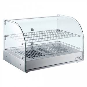 HEATING DISPLAY CASE SIZE 37.6X55.4CM. HG T. 37.6CM. 230V/800W SILVER STAINLESS STEEL CATERCHEF