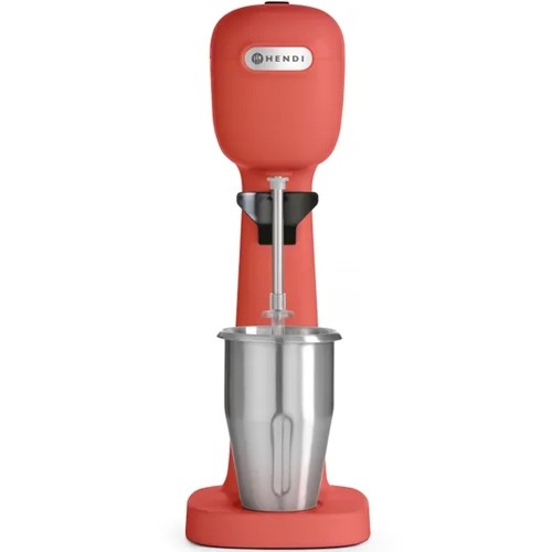Milchshaker AFM. 17X19,6CM. HG T. 49CM. 220V/400W ROTES EDELSTAHL-DESIGN VON BRONWASSER HENDI