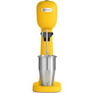 DIMENSIONS DU MILKSHAKER SANS BPA 17X19,6CM. HG T. 49CM. 220V/400W JAUNE EN ACIER INOXYDABLE DESIGN PAR BRONWASSER HENDI