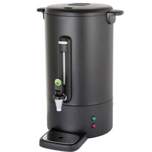 Fassungsvermögen des Perkolators/Heißgetränkekessels 14LTR. MATTSCHWARZES EDELSTAHL-DESIGN VON BRONWASSER HENDI