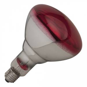 INFRARED LAMP LOOSE 250W. COLOR RED GLASS EMGA