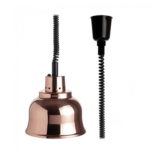 WÄRMLAMPE EINSTELLBAR DURCHM. 22,5 cm. HG T. 70-170CM. 230V/250W KUPFER ALUMINIUM CATERCHEF