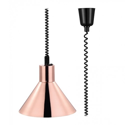 LAMPE CHAUFFANTE DIAM. RÉGLABLE. 26,7 cm. HG T. 50-180CM. CATERCHEF MÉTAL CUIVRE 230V/250W