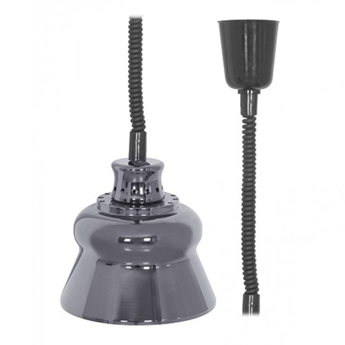 WÄRMLAMPE EINSTELLBAR DURCHM. 22,8 cm. HG T. 50-180CM. 230V/250W GRAUES METALL CATERCHEF