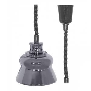 WÄRMLAMPE EINSTELLBAR DURCHM. 22,8 cm. HG T. 50-180CM. 230V/250W GRAUES METALL CATERCHEF