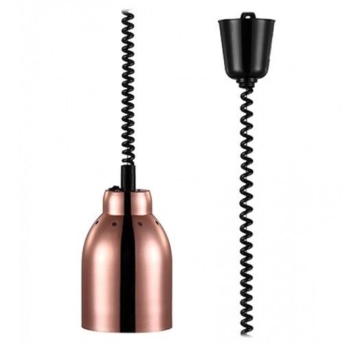 LAMPE CHAUFFANTE DIAM. RÉGLABLE. 15,6 cm. HG T. 50-180CM. CATERCHEF 230V/250W CUIVRE INOX